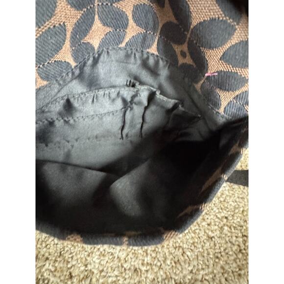 Fossil Marlow Crossbody shoulder bag messenger bag Canvas Leather Black Tan - Picture 5 of 14